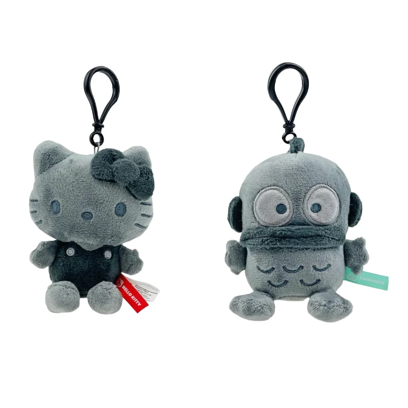 Kawaii Sanrio Hello Kitty Black Skin Serie Plüschpuppe Anhänger Cartoon Hangyodon Gefüllte Plüschtiere dunkle Haut KT Schlüsselanhänger Geschenk