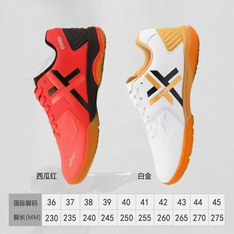 Klassische Marke Tischtennis Schuhe Männer Frauen Weiß Rot Indoor Court Schuh Unisex Top Qualität Badminton Schuh Paare Größe 36-45