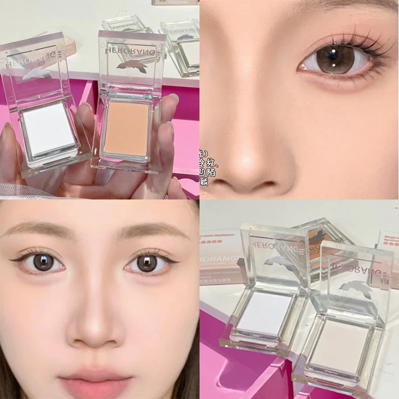 Matte White Highlighter Contour Bronzer Palette 3D Nose Shadow Eye Highlighter Palette Natürliches, langanhaltendes Kosmetik-Make-up Image