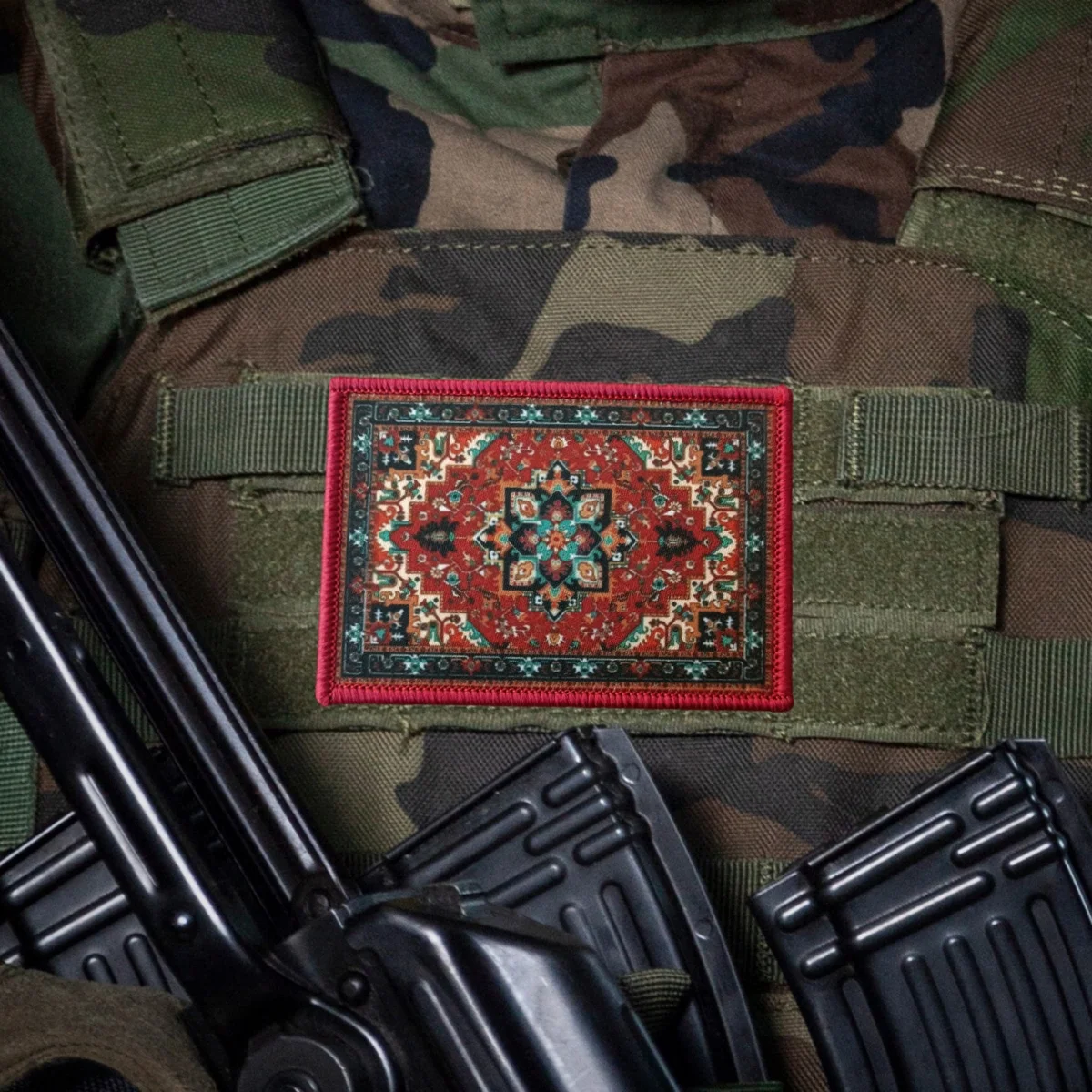 Teppich Chevron Taktische Patches Moral Patch Dekorative Aufkleber Klettverschluss Abzeichen für Rucksäcke und Kleidung Image