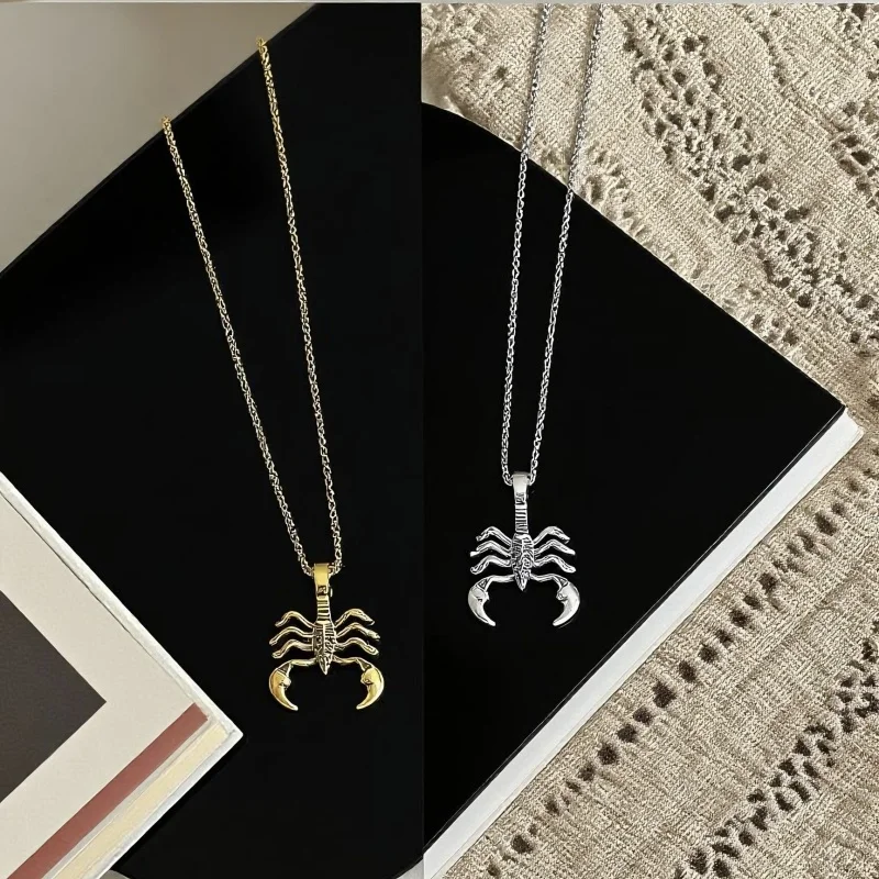 Neuer Hip-Hop-Trend Skorpion Anhänger Edelstahl Halskette Punk Hip-Hop-Stil Party Halskette Paar Glücksgeschenk
