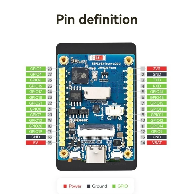 ESP32-S3 2 Zoll Display-Entwicklungsboard ESP32 mit Display ESP32-S3-Touch-LCD-2 Image