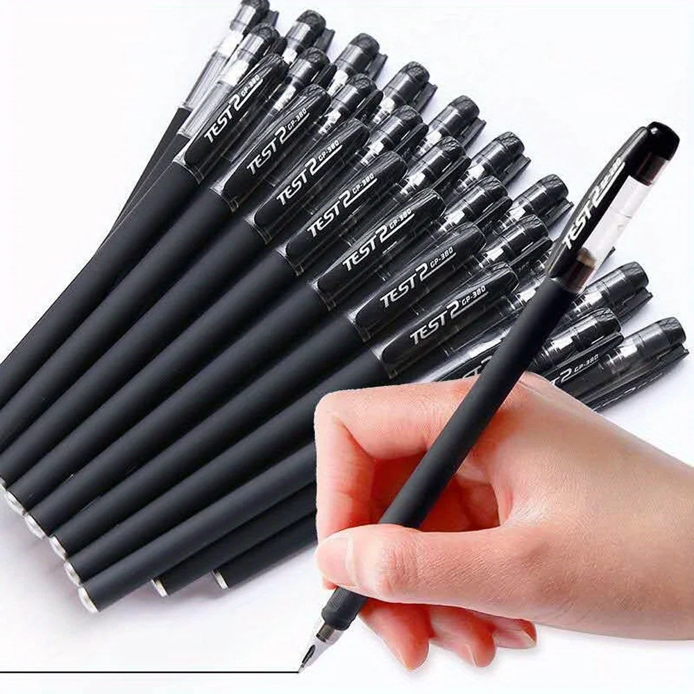 10 teile/los Gel Stift Set Schwarz Refill Gel Stifte Kugel Spitze 0,5mm Schule, Büro Prüfung Liefert Schreibwaren Kawaii Zubehör schreibwaren Image