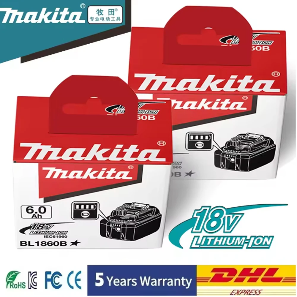 100% Original Makita BL1830B BL1840 BL1840B BL1850 BL1850B Power Werkzeuge Akku 18V 6,0 Ah-5,0 Ah-3,0 Ah wiederaufladbare Batterie Für Image
