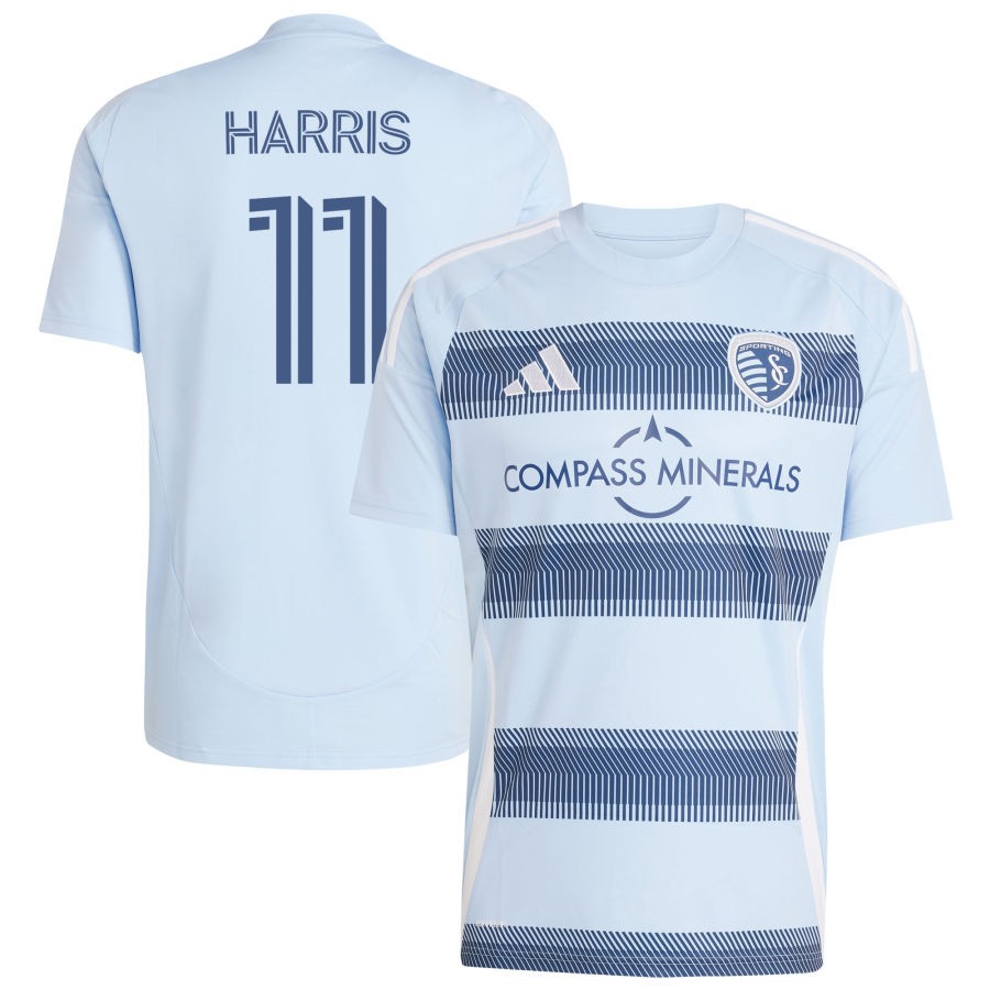 Calvin Harris Men's adidas Light Blue Sporting Kansas City 2025 One KC Replica Custom Jersey
