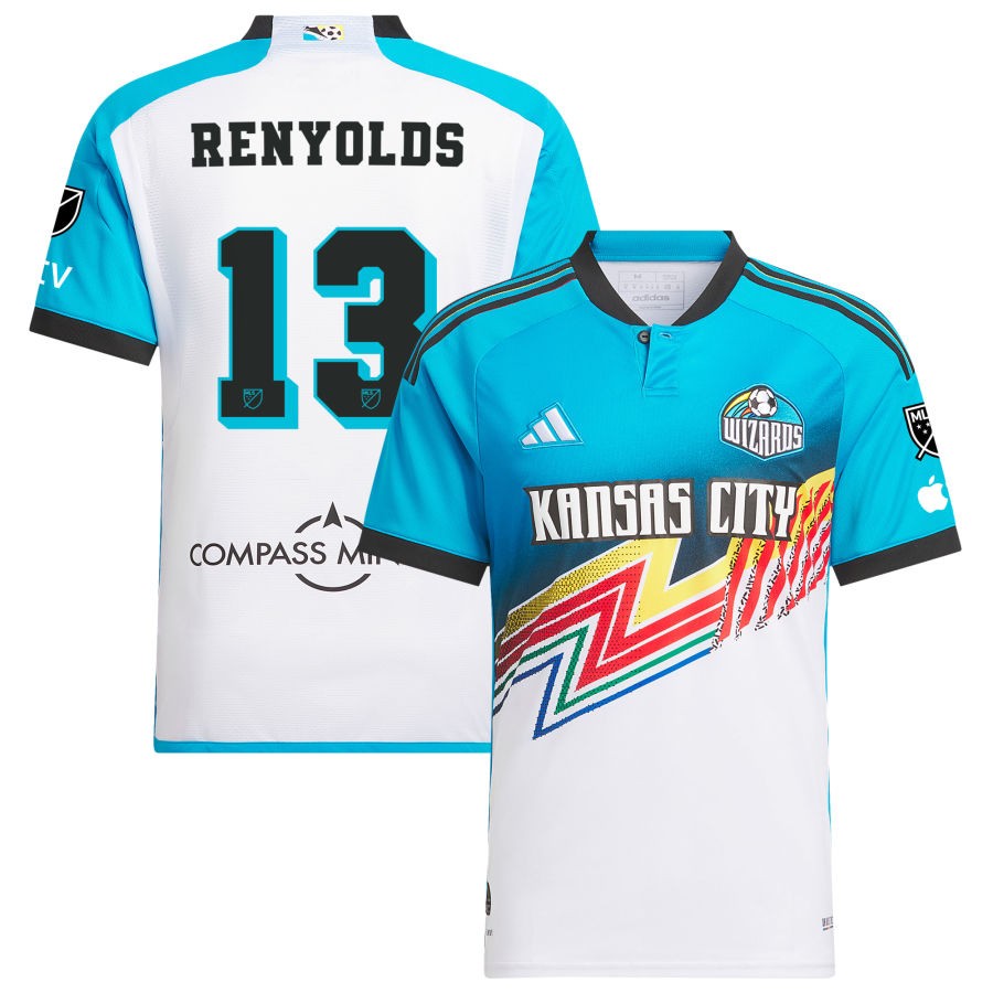 Justin Renyolds Men's adidas White Sporting Kansas City 2024 Archive Custom Authentic Jersey