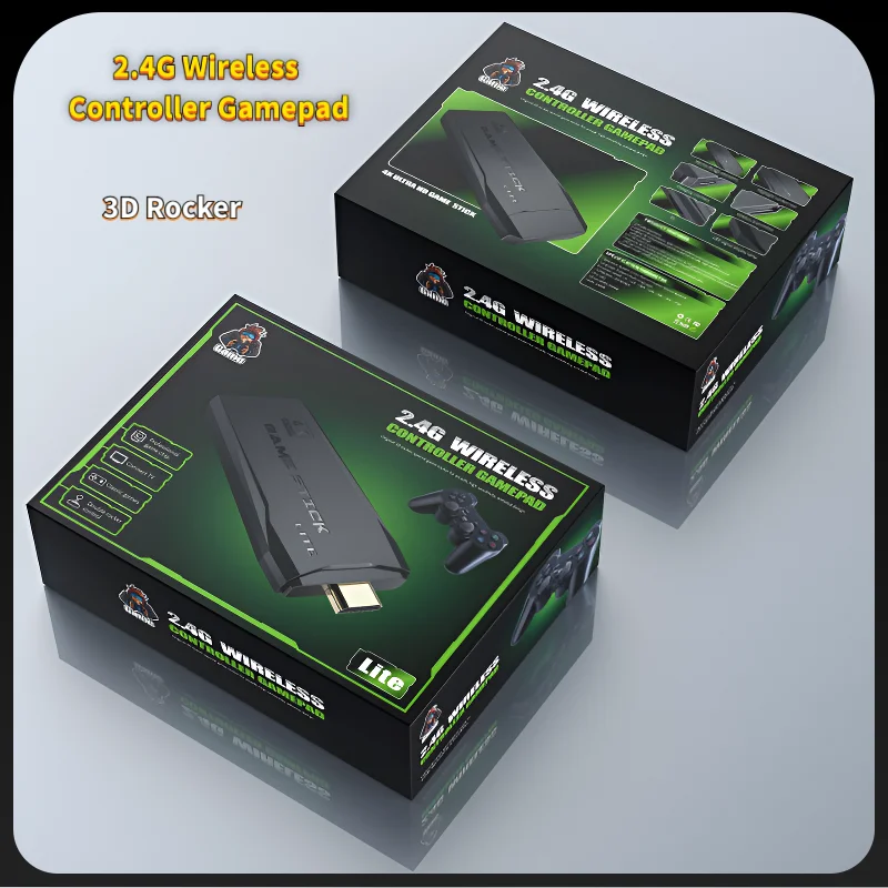 Console de jeu vidéo rétro, console sans fil 2.4G, manette de jeu, gamepad, 4k, 20000 jeux, 64G, console de jeu portable pour GBA/FC/PS1/MD