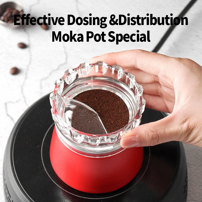 OANKR Entonnoir de dosage de cafetière Moka, outil de distribution de cafetière expresso sur cuisinière, anneau de dosage de cafetière italienne pour 3-6 tasses