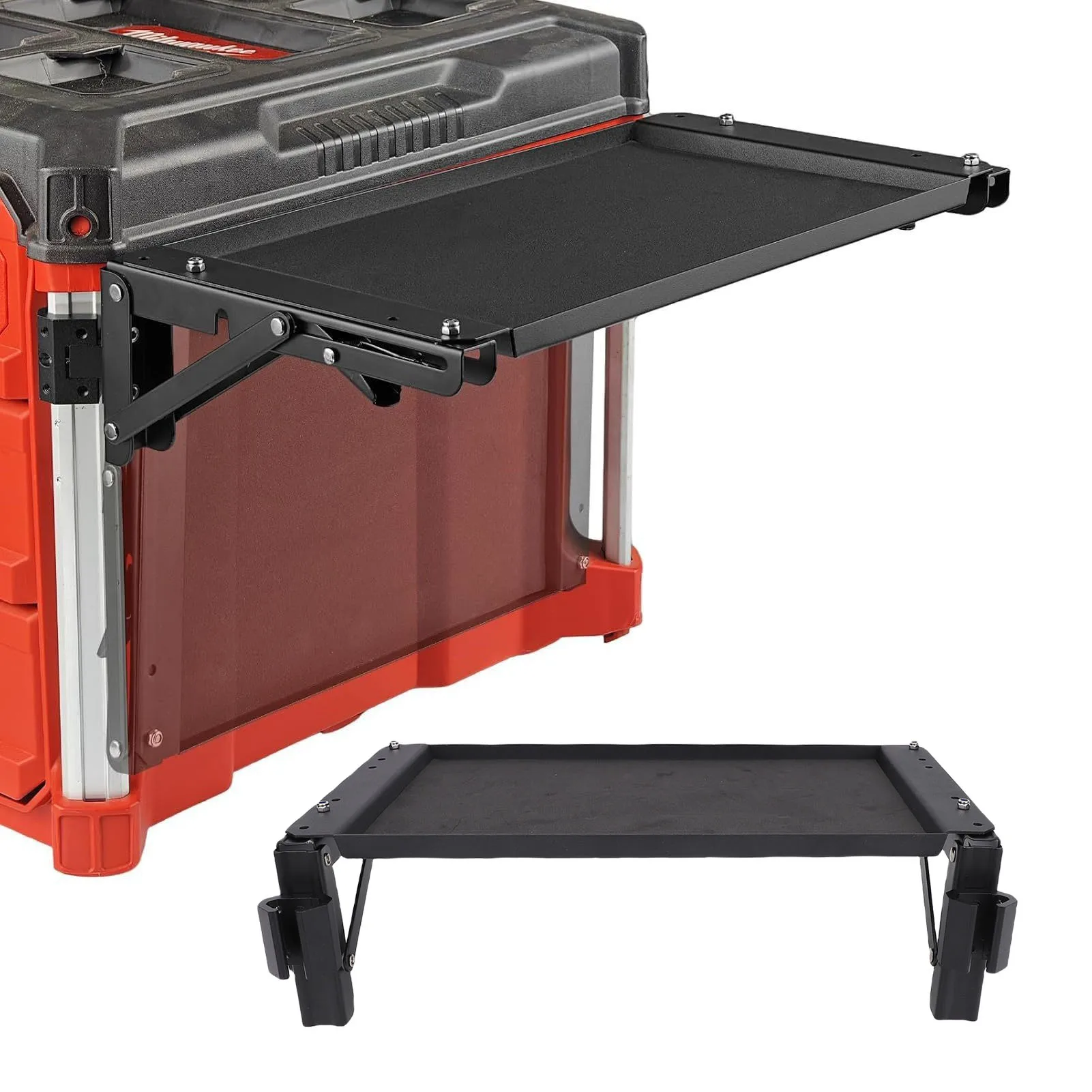 Boîte à outils Table pliante adaptée à l'emballage plateau à outils puissant côté stockage sûr établi boîte à outils plateau à outils adapté pour l'emballage