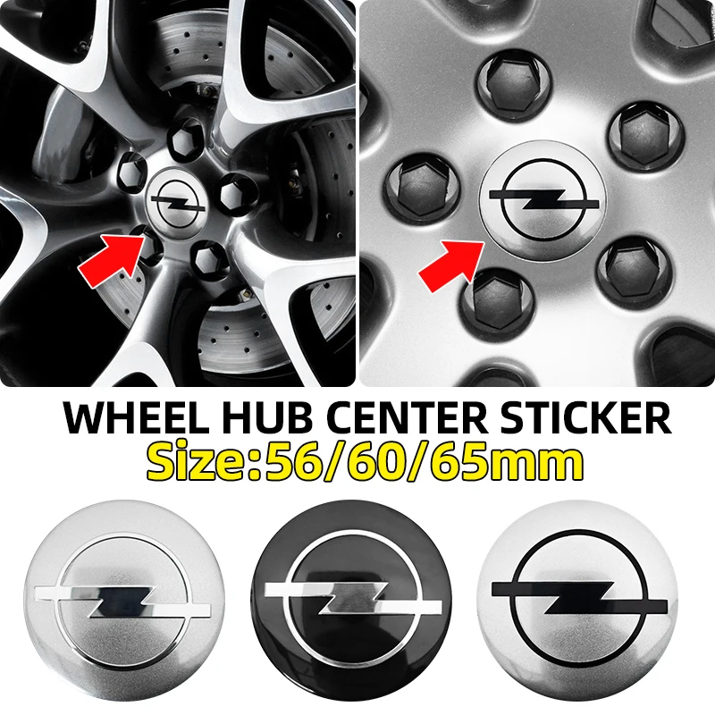 4 adesivi coprimozzo per cerchi auto da 56mm, 60mm, 65mm per Opel Insignia J F Antara Meriva Zafira H G Corsa Vectra Astra