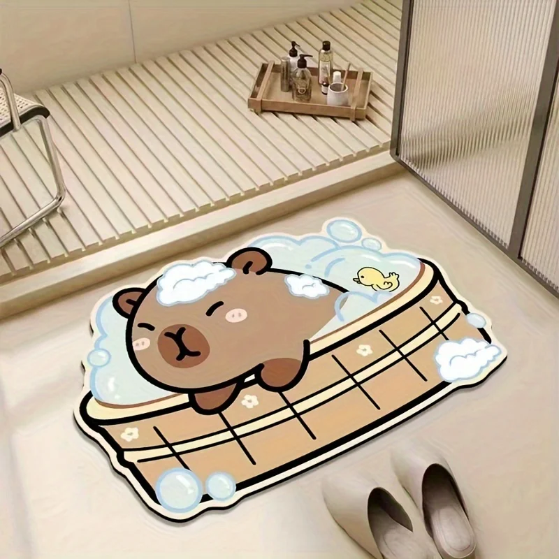 VIKAMA Cute Cartoon Bear Carpet Kitchen Rug Doormat Welcome Mat Bathroom Mat Rug For Bedroom Carpet For Live Room Home Dec