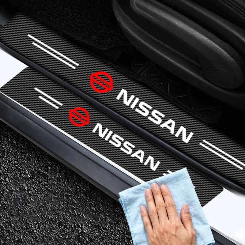 Neue Kohlefaser-Autotürschwellenschutz-Aufkleber, wasserdicht, für Nissan X-Trail T32 T31 Qashqai Tiida Teana, Auto-Styling Image