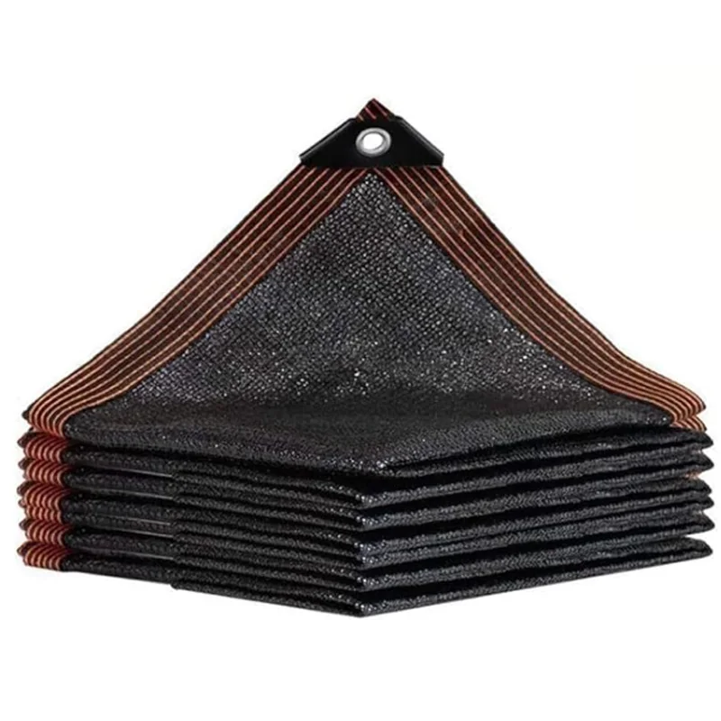 Schwarzes Sonnenschutznetz für den Außenbereich zur Verhinderung von UV-Schatten für Garten- und Hofsonnen Image