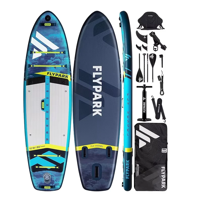 FLYPARK Angel-Paddleboard 35 Zoll Extra Breites Stabiles SUP mit Rutenhalter, Sitz, Kamerahalterung, Lineal, Komplettset Image