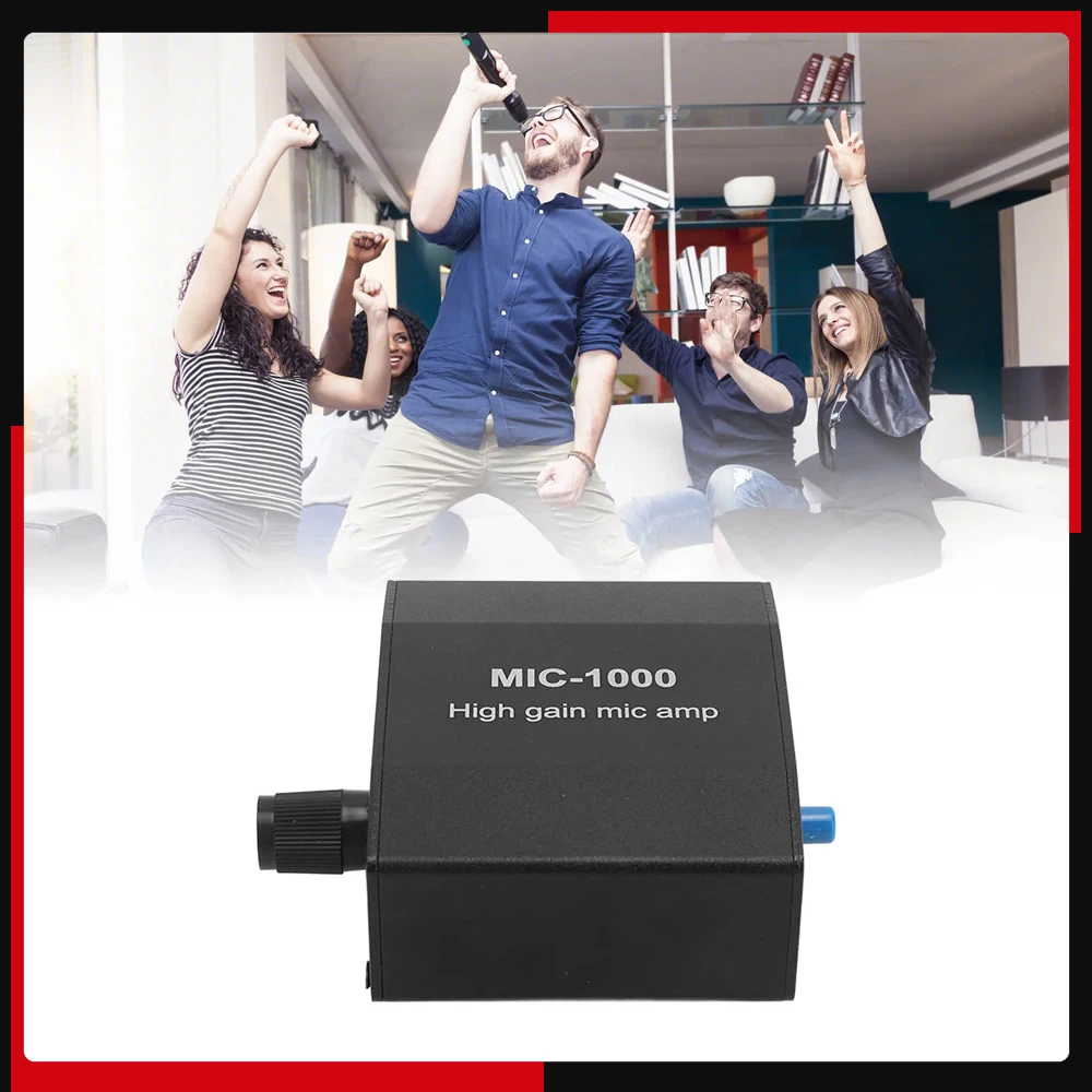 High Gain Mic Amp Mikrofonverstärker Mikrofonverstärker Mic Audio Amp High Gain 1000-fache Verstärkung Zubehörset Kit Mic Amp Mikrofonverstärker Image