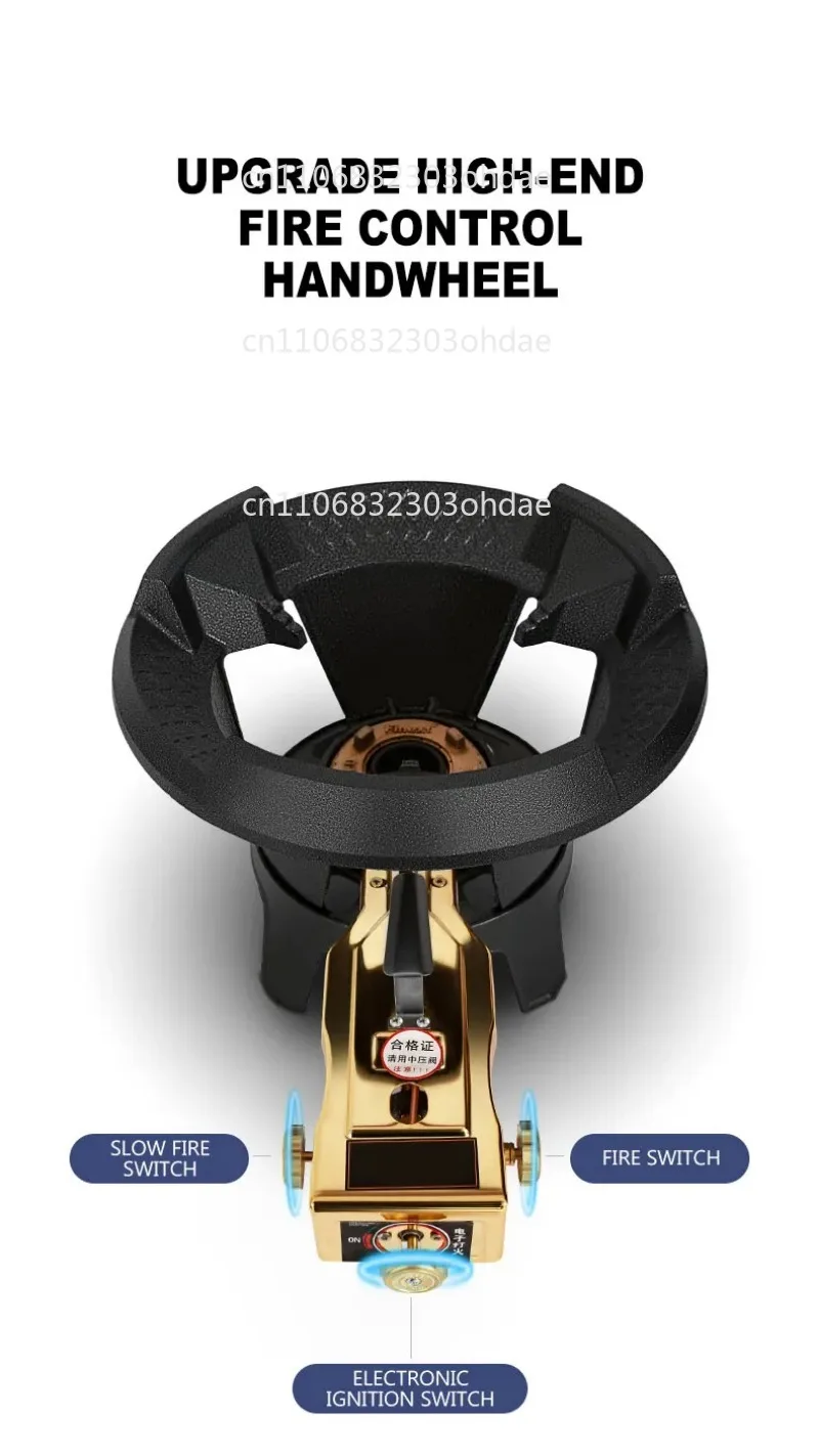 Kommerzieller Fierce Fire Gasherd, einzelner Gasherd, Wokbrenner, energiesparender Gasherd für die Küche, Kochfeld Image