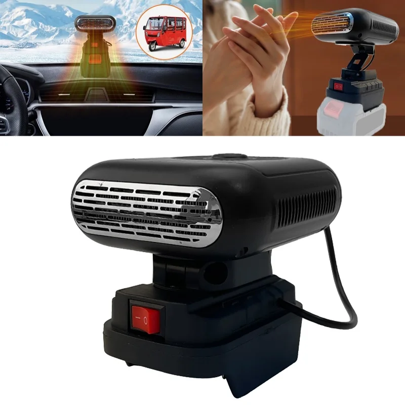 Auto-Defros-Heizung, kabelloser Winter-Defroster, zwei USB-Anschlüsse, Heizung und Lüfter, kompatibel mit 21 V Li-Ionen-Akkus von Makita Image