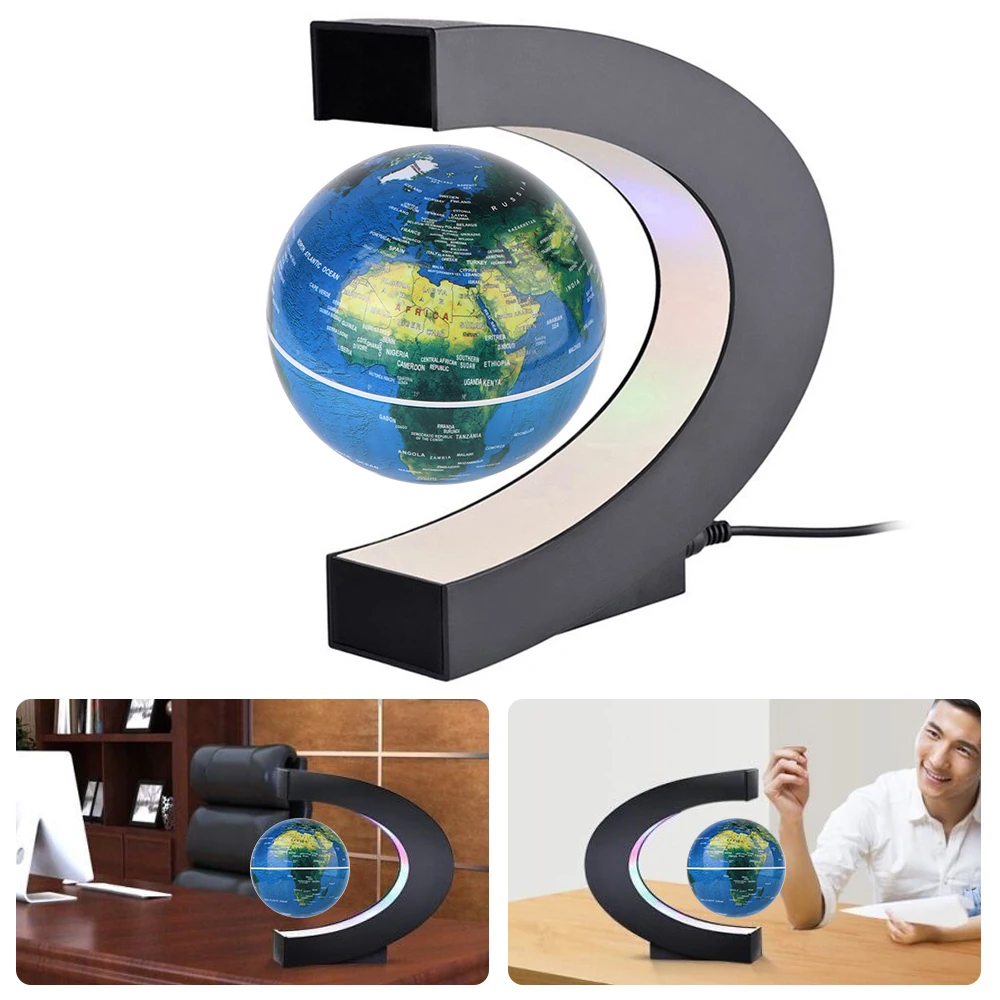 Elektronische Antigravitations-Lampe LED Weltkarten-Leuchtkugel Schwebende Magnetische Levitation Globus Heimdekoration Geburtstagsgeschenke