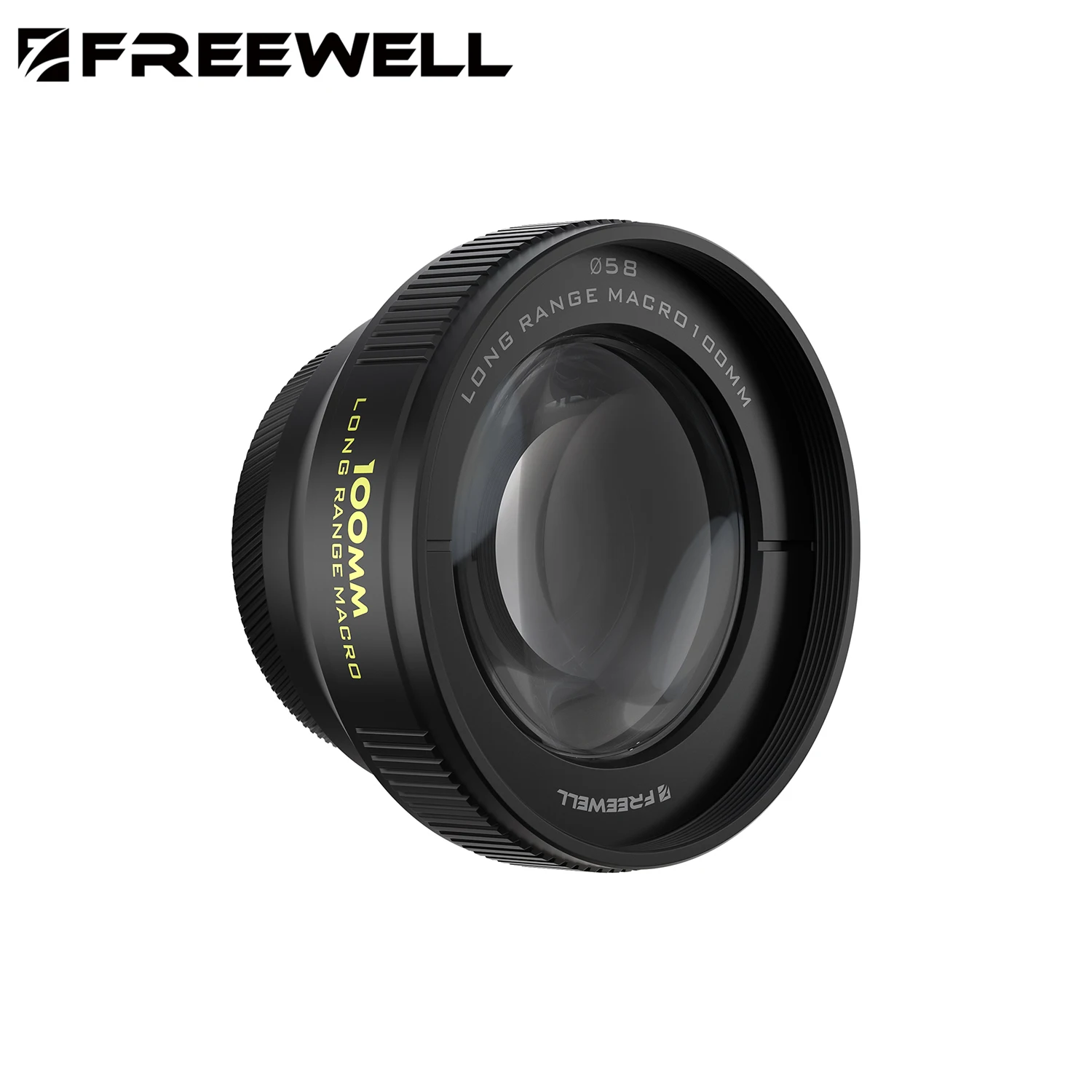 Das 100-mm-Makroobjektiv mit großer Reichweite von Freewell bietet eine 3,4-fache Vergrößerung und einen Arbeitsabstand von 60 mm für SmartPhone-Hüllen und -Gehäuse mit 17-mm-Anschluss Image