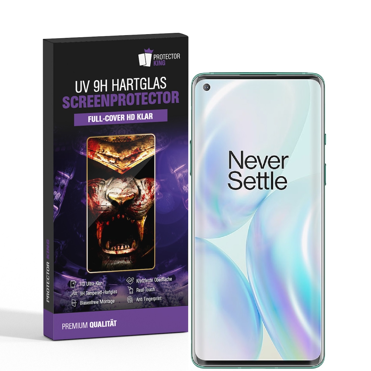 5x UV-Liquid 9H Panzerglas für OnePlus 8 3D KLAR echtes Tempered Panzerhartglas Schutzglas Displayschutz Panzerfolie Schutzfolie Screen Protector Image