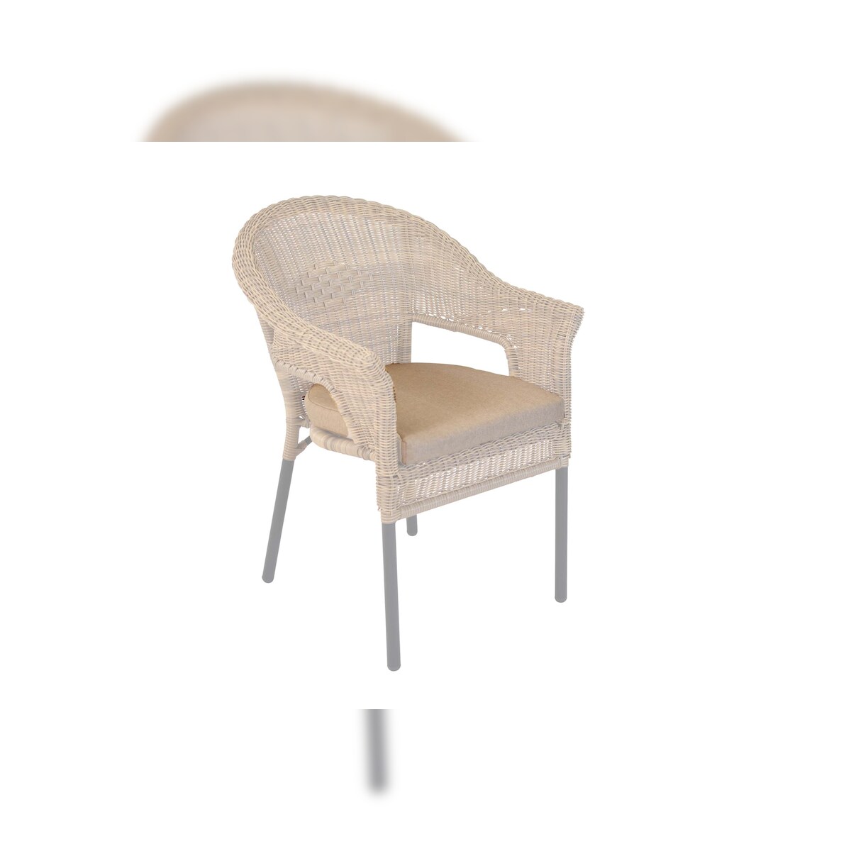 Merxx Kissen für Ravenna Stapelsessel, 48 x 44 x 5 cm, Beige Image