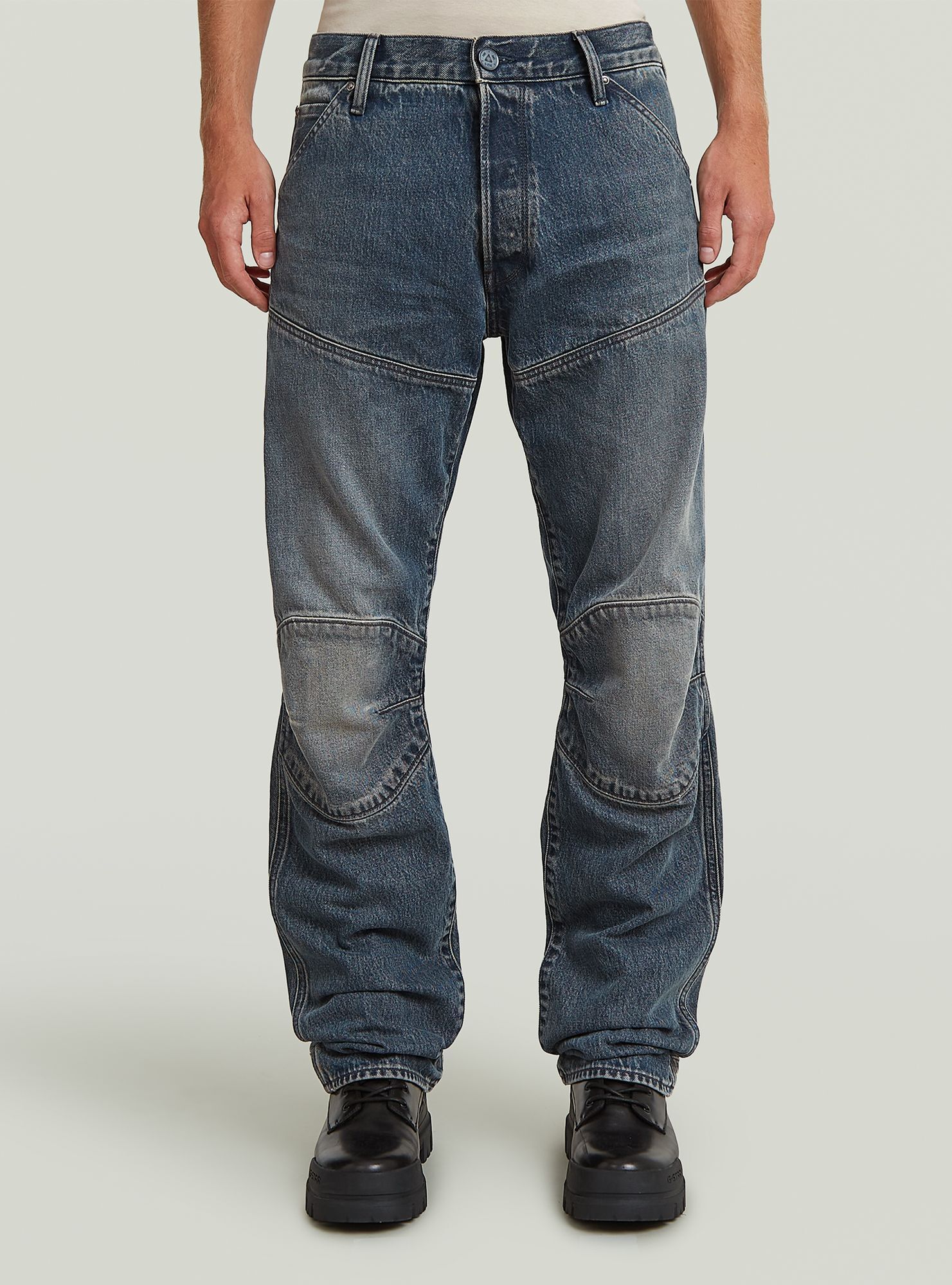 Regular-fit-Jeans G-STAR "G-STAR Elwood Regular Jeans", Herren, Gr. 34, Länge 36, antic sand blast, Obermaterial: 100% Baumwolle, Jeans