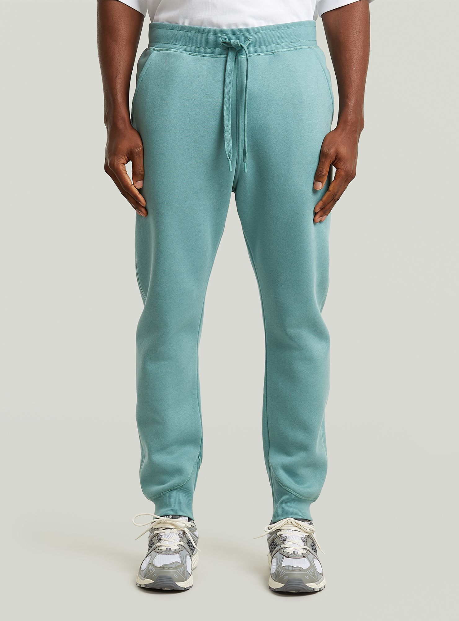 Trainingshose G-STAR "Premium Core Type C Sweatpants", Herren, Gr. XL, mineral blau, Obermaterial: 55% Baumwolle, 45% Polyester, Hosen Trainingshose