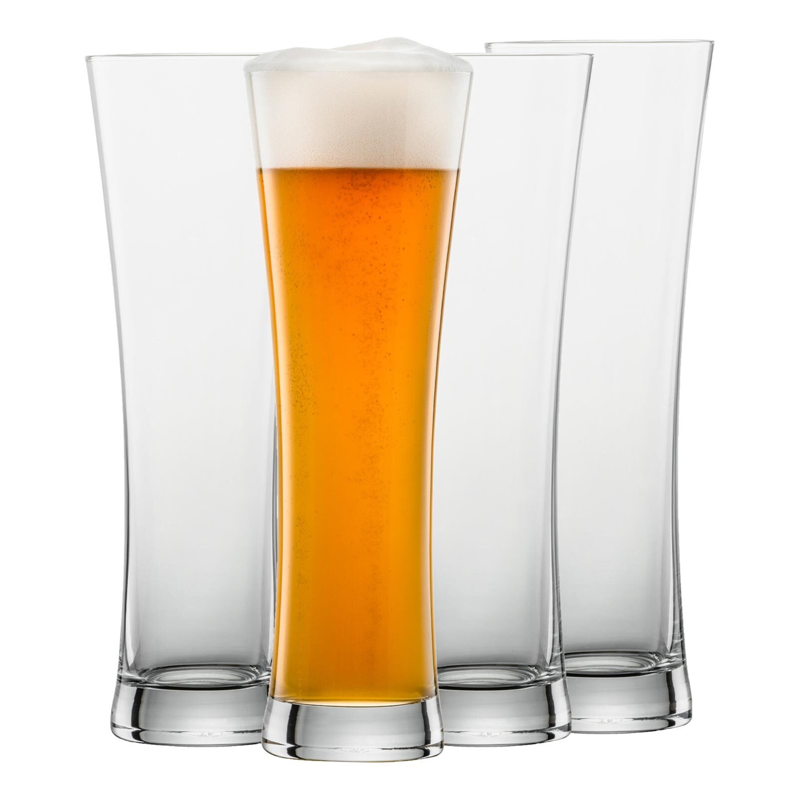 Bierglas SCHOTT-ZWIESEL "Weizenbiergläser Beer Basic 0,5 Liter 4er Set transparent", bunt (transparent), 4 tlg., Glas, Trinkgefäße Image