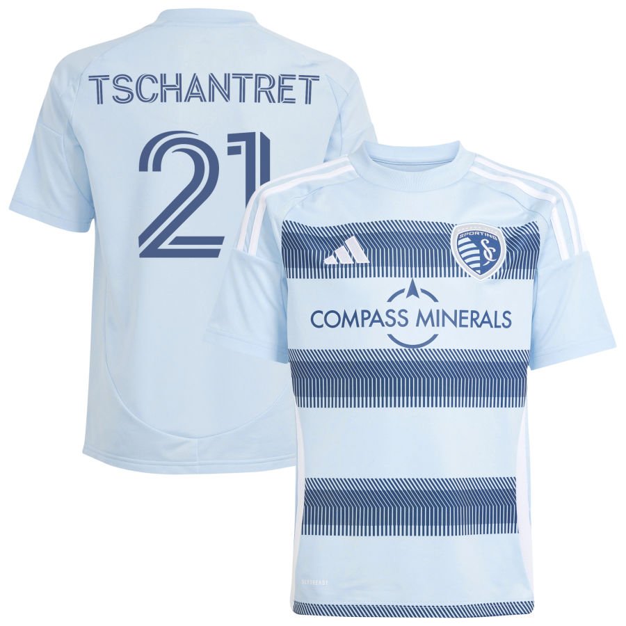 Cielo Tschantret Youth adidas Light Blue Sporting Kansas City 2025 One KC Replica Custom Jersey