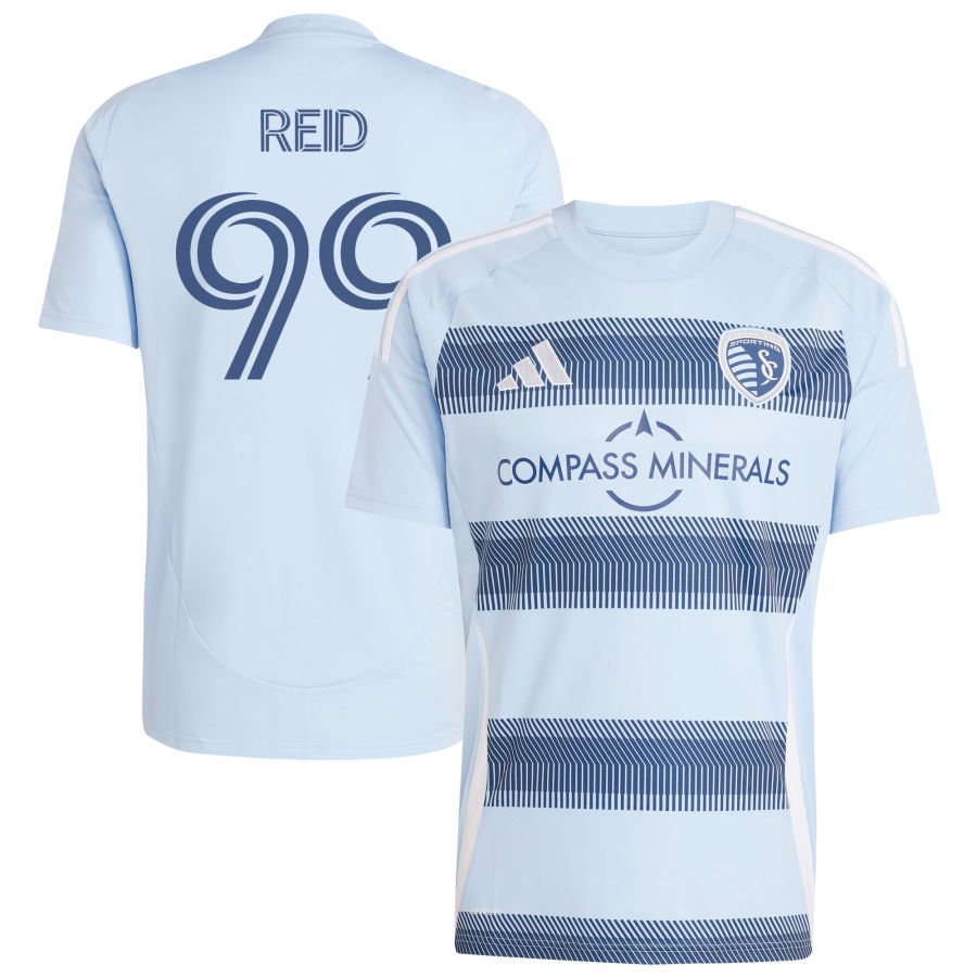 Jayden Reid Men's adidas Light Blue Sporting Kansas City 2025 One KC Replica Custom Jersey
