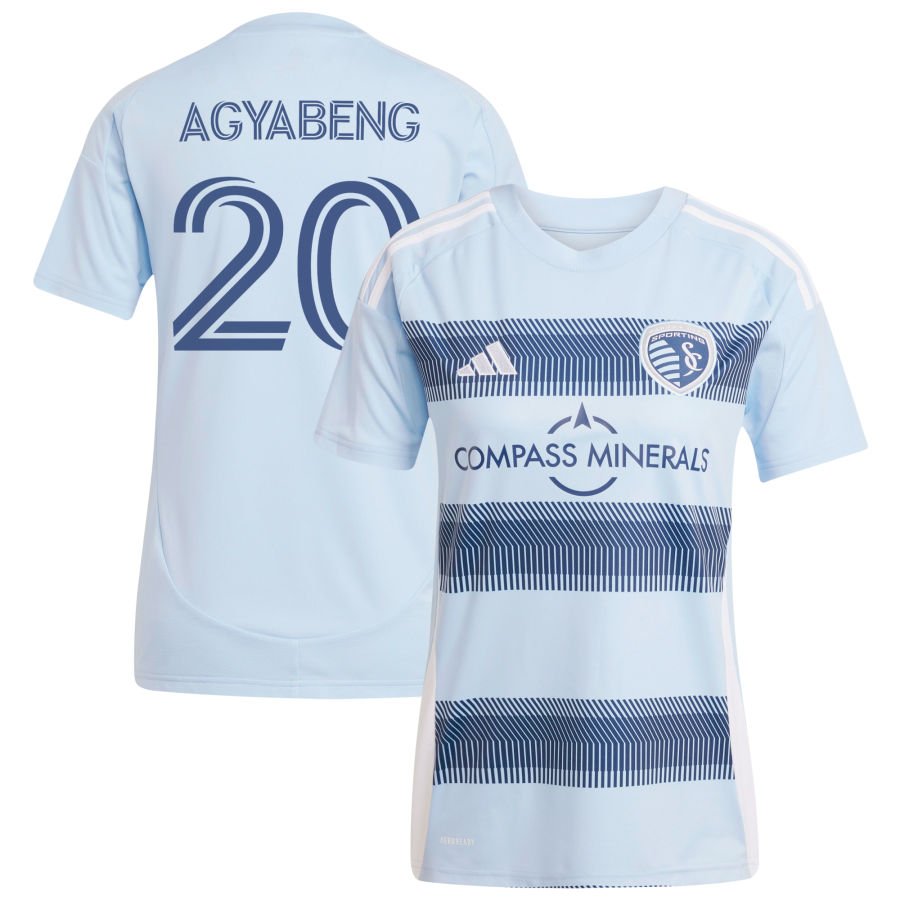 Agyabeng Kwaku Women's adidas Light Blue Sporting Kansas City 2025 One KC Replica Custom Jersey