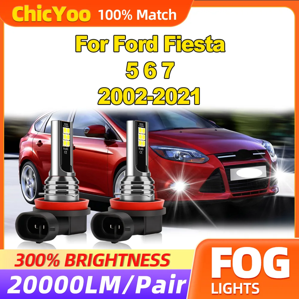 60w Nebels chein werfer 6000k weiß 12V Nebels chein werfer 20000lm für Ford Fiesta 5 6 7 2012-2015 2002 2012 Image