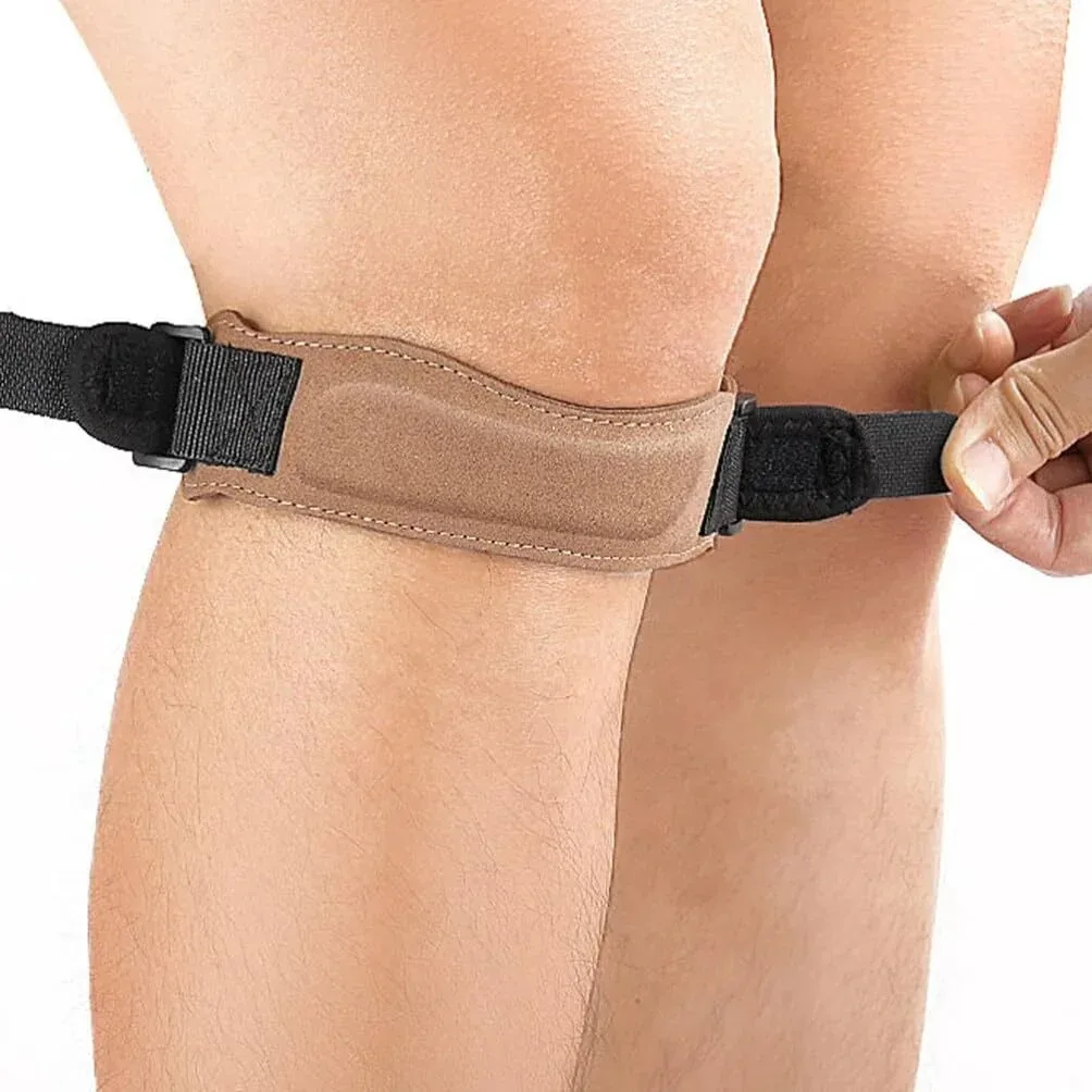 1PCS Knie Patellar Knie Unterstützung Strape Brace Einstellbare Dämpfung Kompression Knie Pad Hülse Für Basketball Image