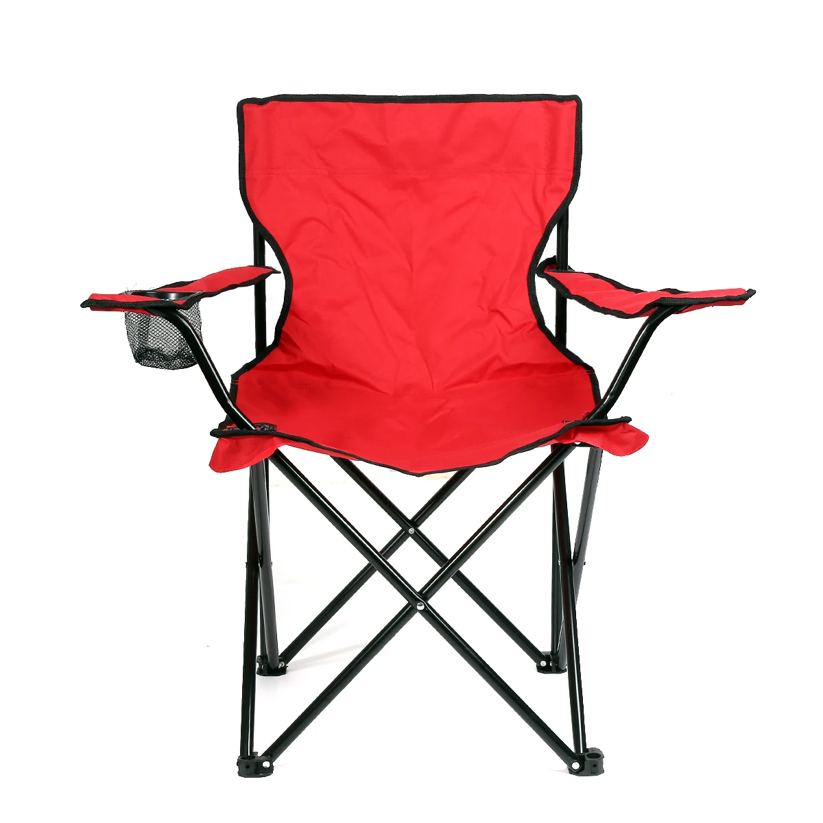 Set mit 1 Camping-Klappstuhl, 50 × 50 × 80 cm, tragbarer Angelsitz, klappbarer und tragbarer Campingstuhl, Bühnenstühle, bis zu 130 kg (rot/blau/grün/dunkelblau/schwarz) Image