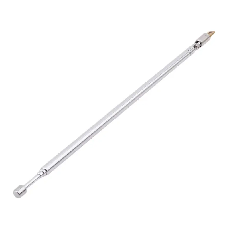 4 Abschnitte Teleskop Universal Silber Antenne Stange Antenne Teleskop Antenne Radio Antenne 6158-4 Gelenk Universal Kopf Image