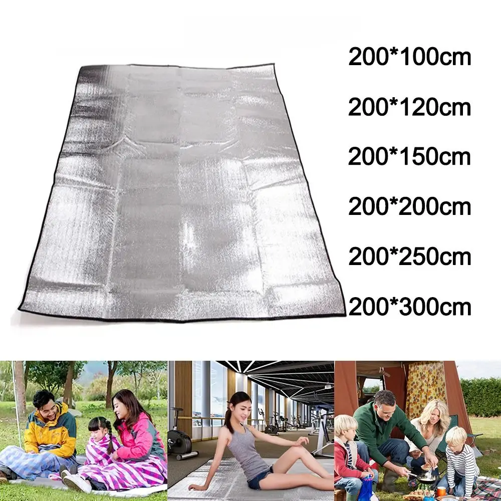 Camping Matte Schaum Folie Decke Aluminium Isolierung Schaum Folie Matte Isomatte Thermische Outdoor Zelt Fußabdruck Reflektierende Wärme Image
