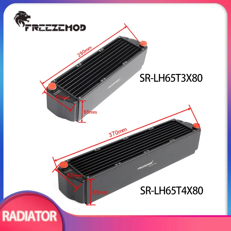 FREEZEMOD Server-Wasserkühler, 80 mm Lüfter, Aluminium-Heizkörper, Aluminiumreihe, 65 mm dick, 3-lagiger Z-Wasserkanal / SR-LH65T4X80 Image