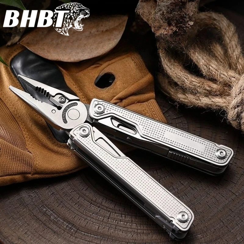 BHBT 25-in-1-Multitool-Zange, EDC-Multitool, Taschenmesser, tragbar, Outdoor, Camping, Überleben, Multitool mit Bits-Set Image