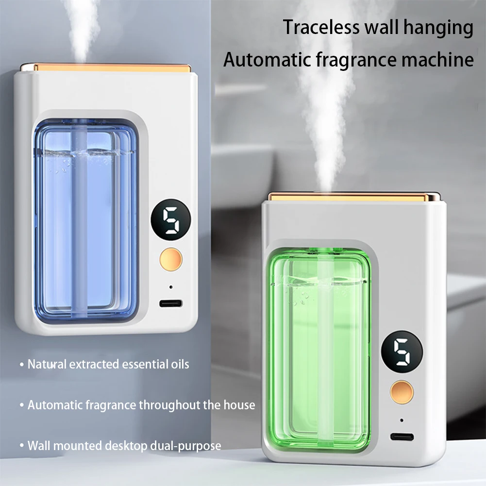 NEUE Diffusor-Aromatherapie-Maschine, kabellose Wandbehang, tragbar, automatisches Duftspray, Badezimmer-WC-Desodorierung Image