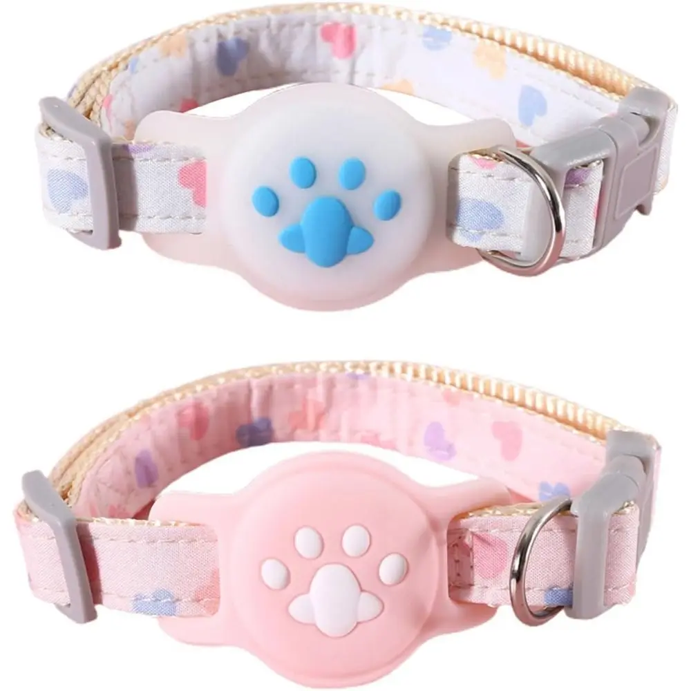 Nylon Pet Locator Halsband im Dunkeln leuchten verstellbares Hunde katzen halsband Anti-Lost Silikon Tracker Schutzhülle für Airtag Haustier Image