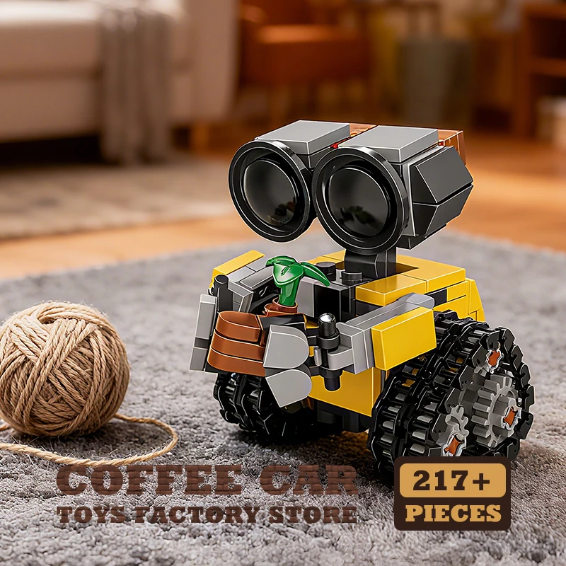 Blocchi da Costruzione Classici del Film Wall-E, 200+ Pezzi, Modello Mini Robot MOC, Kit Creativi per Bambini e Adulti