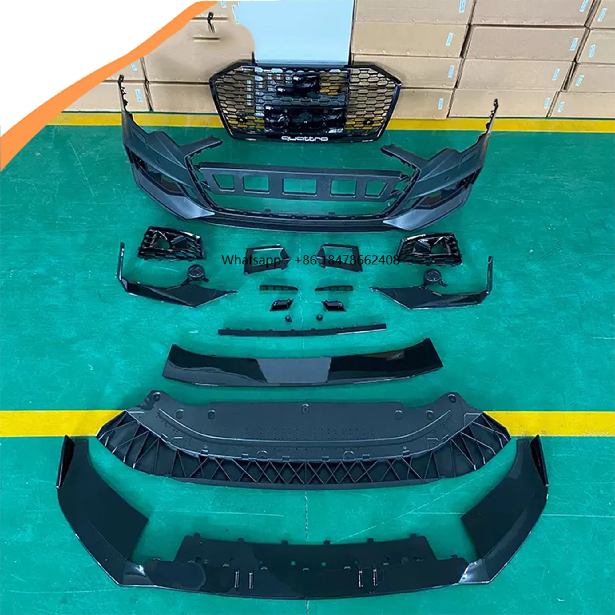 Frontstoßstange Heckdiffusor Seitenschweller Body Kit für A6 C6 Zubehör Upgrade RS6 Body Kits 2019-2021 Image