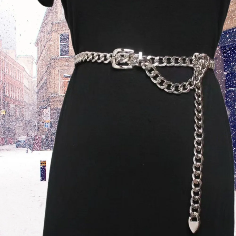 Metall Kette Gürtel Frauen Bündchen Lange Quaste Taille Kette Kleid Jeans Gürtel Dame Bund Gürtel Frauen Körper Kette Image