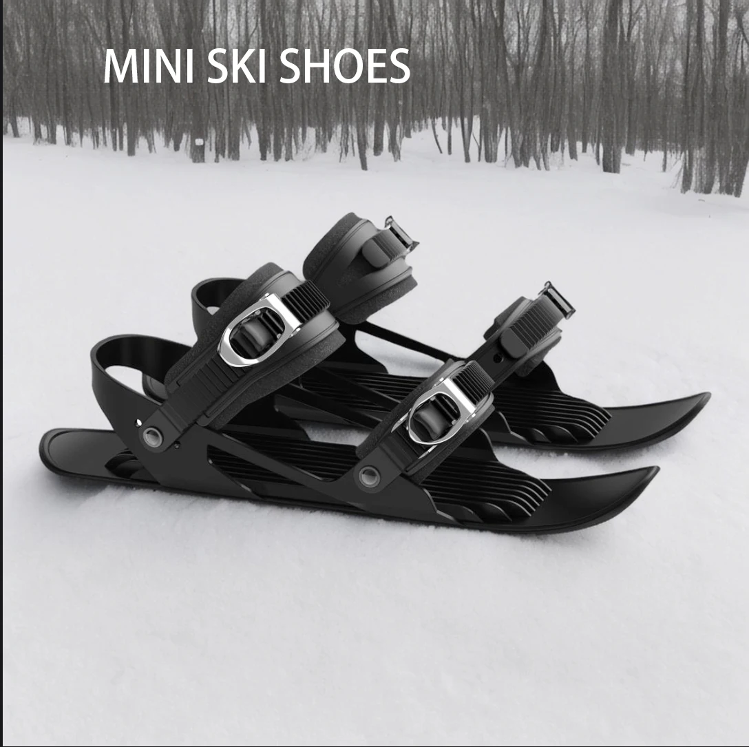Mini kurze Skischuhe Skischuhe Snowboard verstellbare Erwachsene kurze Schuhe Schneemesser tragbare Winter- und Outdoor-Skischuhe Zubehör Image