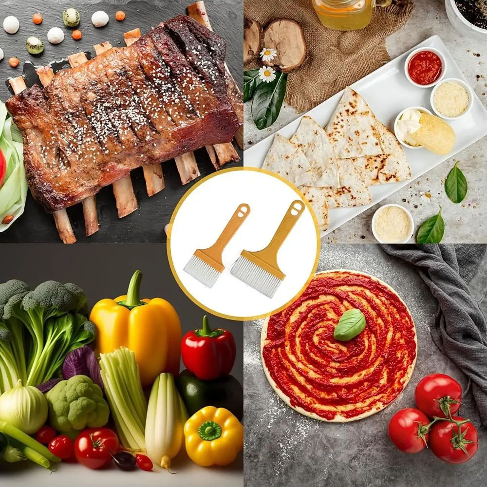 Dünner Griff Grill bürste Haustier Kunststoff leicht zu reinigen Back bürste Küchen werkzeug Heften Gebäck Werkzeug für die Herstellung von Grill gebäck Image