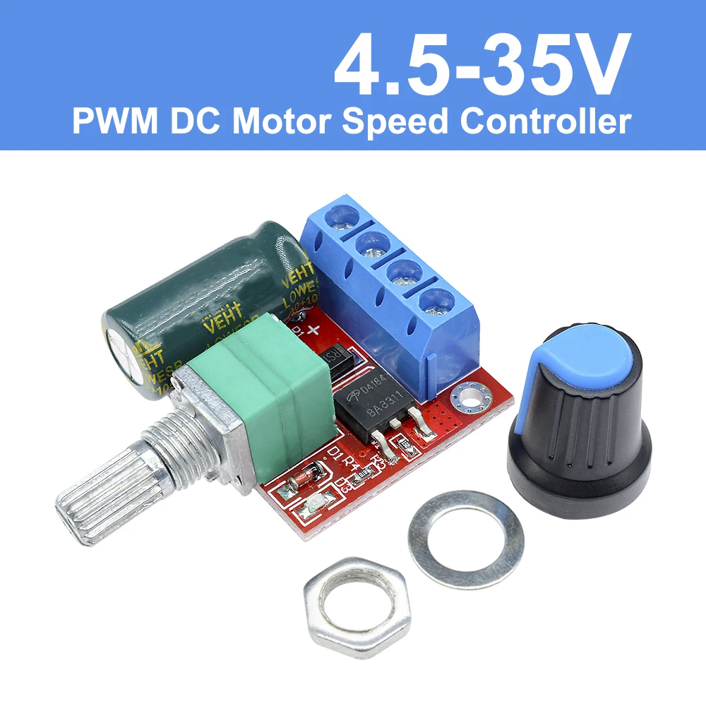 5A 90W PWM 12V DC Motor Speed Controller Modul DC-DC 4,5 V-35V Einstellbare Geschwindigkeit Regler Control gouverneur Schalter 24V Image