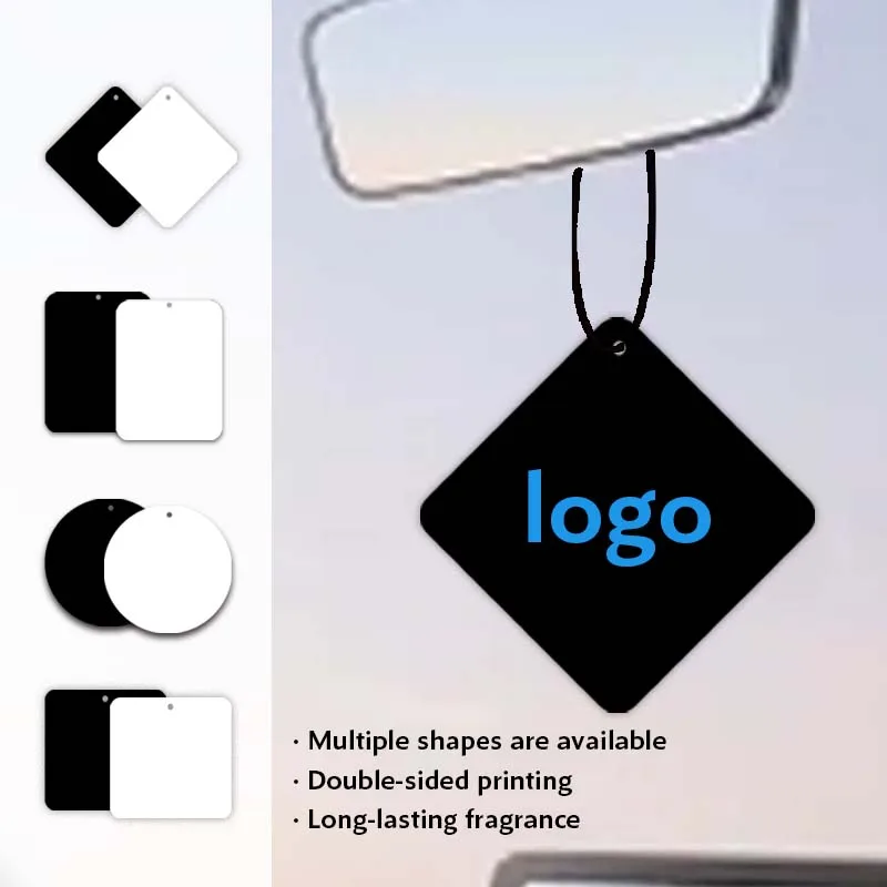 50 Stück, individuelle Corporate-LOGO-Duftbögen für Autos, anpassbare Charakterfotos, Firmenlogos, zum Aufhängen in Autos, Image