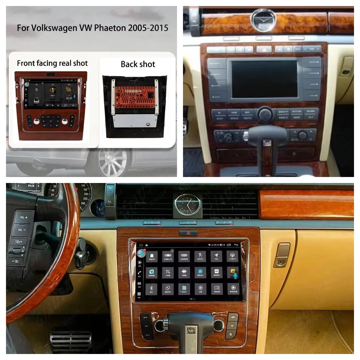 Android Automotive Multimedia Für VW Volkswagen Phaeton 2002-2007 GPS Navi Auto Stereo Carplay Radio Coche Player Kopf Einheit DSP Image