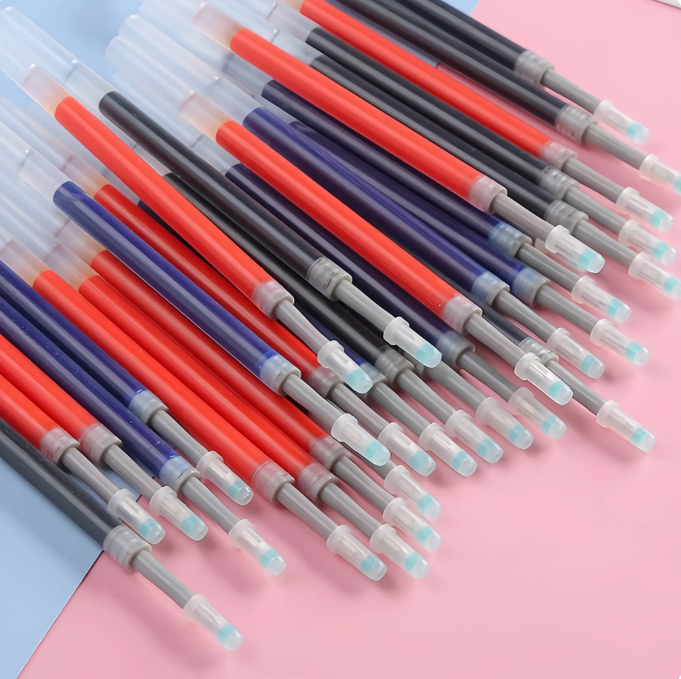 10-teilige 0,5-mm-Nachfüllpatronen in Schwarz/Blau/Rot, mit schnell trocknendem, großem Fassungsvermögen und sanftem Schreiben Image