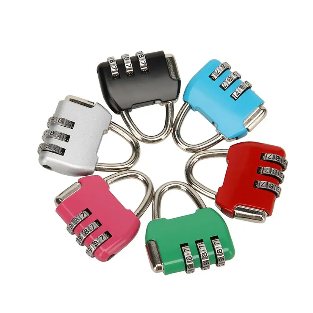 3-stellige Zahlenkombination, Passwortschloss, Reisesicherheit, schützt Schließfach, Koffer, Diebstahlsicherung, Vorhängeschloss für Gepäck/Tasche Image